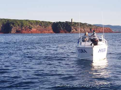 Merimbula Divers lodge own a small boat called Hydra.