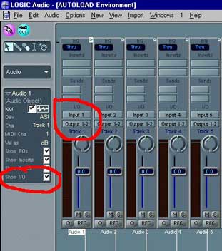 How to set-up Logic Audio with a sound-card.